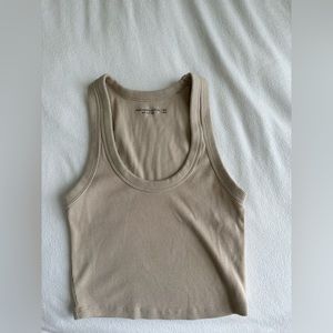 Abercrombie and fitch beige tank top